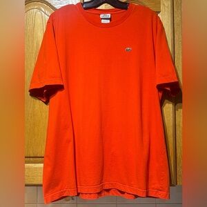 Lacoste Men's Bright Orange Short Sleeve T-Shirt Size 8 XL EUC